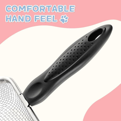 Stainless Steel Cat Litter Scoop with Mesh Design, Durable and Easy to Clean, 4.3MM