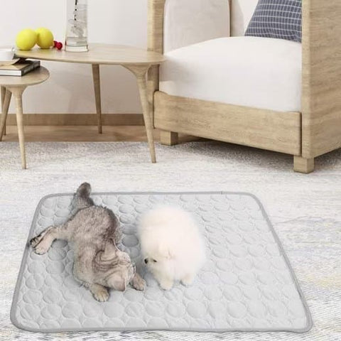 Cooling Mat for Dogs and Cats, 50x40cm, Breathable, Multiple Colors Available, Gray