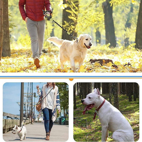 Reflective Hands-Free Dog Leash with Shoulder Strap for Jogging, Compatible with Small and Medium Dogs, Pink