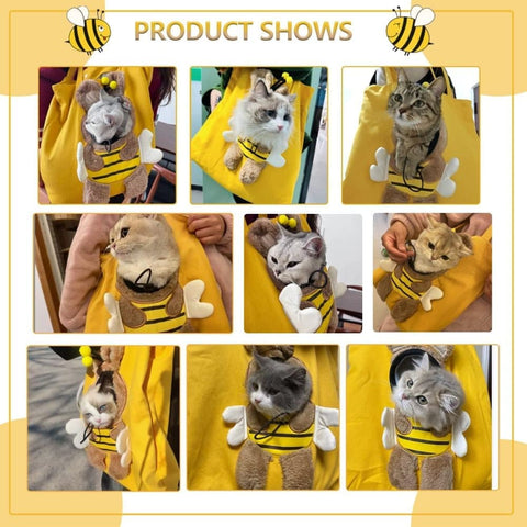 Portable Pet Shoulder Bag for Small Dogs and Cats, 44x44cm, Gray, with Hands-Free Side Opening, Cat Motif, Ideal for Outdoor Travel