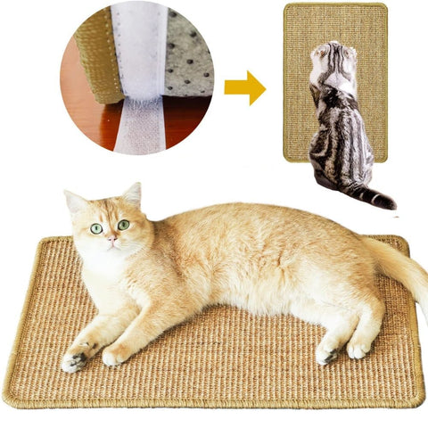 Natural Jute Cat Scratching Mat, Durable Floor Mat and Sustainable Cat Furniture, 30x40cm