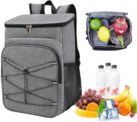 Large Capacity Insulated Backpack Cooler Bag Waterproof for Picnic Camping Lunch Grill, Dark Blue