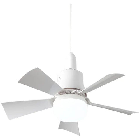52 Inch LED Ceiling Fan with Remote Control, 3 Speeds and 3 Light Colors, E27 Bulb Compatible, White