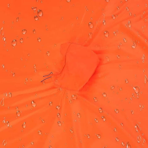 Breathable Waterproof 3-in-1 Rain Jacket Poncho with Hood for Outdoor Activities, Orange