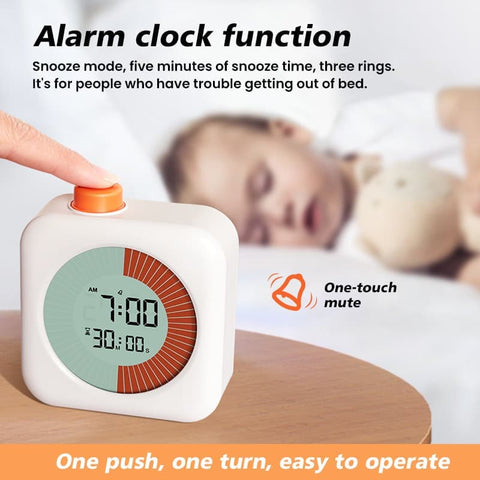 Digital Visual Timer 3-in-1 Clock Alarm Countdown for Kids and Home, Pink, 60 Min