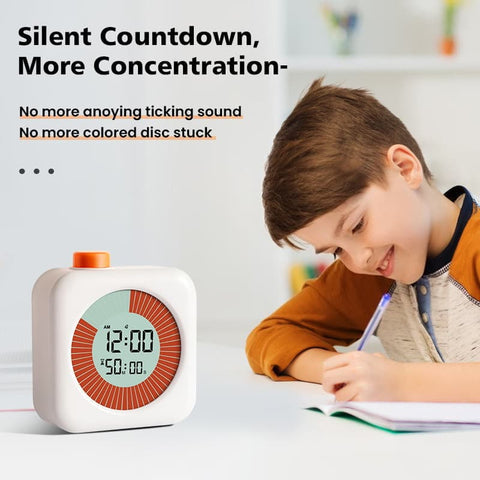 Digital Visual Timer 3-in-1 Clock Alarm Countdown for Kids and Home, Pink, 60 Min