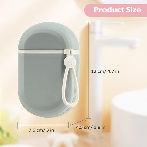2-Pack Portable Soap Dish with Drainage Grid and Handle, Waterproof Travel Soap Storage for Outdoor Activities
