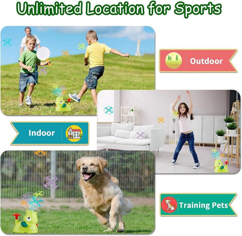 Kids Flying Disc Game with 8 Discs and Safety Glasses, Outdoor Toy for Children