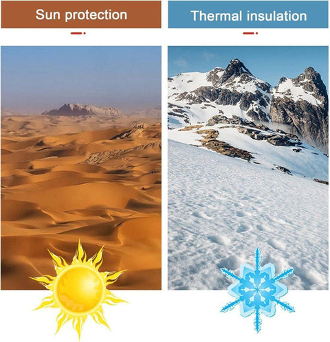 50x100cm Aluminum Foil Sun Protection Film, Self-Adhesive Thermal Insulation UV Privacy Film for Windows, Balcony, Conservatories, Black
