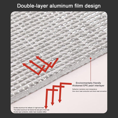 40x100cm Aluminum Foil Self-Adhesive Sun Protection Film for Balcony Windows and Conservatories, Black, Thermal Insulation UV Privacy Protection