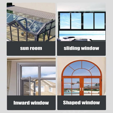 50x50cm Aluminum Foil Self-Adhesive Sun Protection Film for Balcony Windows and Conservatories, Thermal Insulation UV Privacy Protection, Black