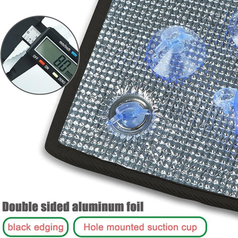50x50cm Aluminum Foil Sun Protection Film, Self Adhesive Thermal Insulation UV Privacy Film for Windows, Balcony, Conservatories, Gray