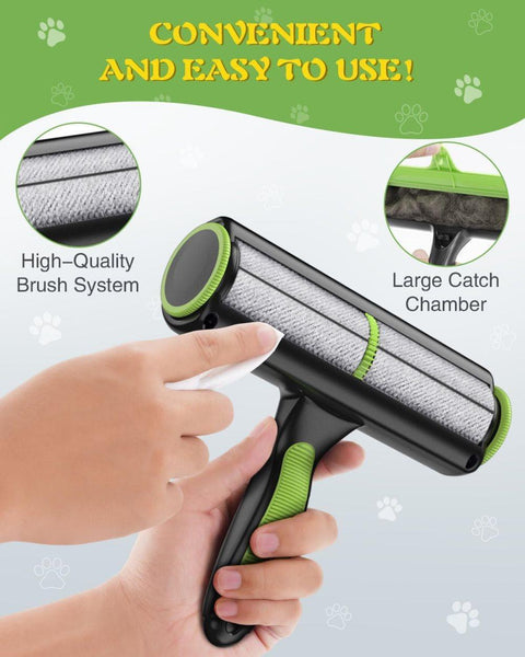 Reusable Pet Fur Remover Roller for Dog and Cat Hair, White, Compatible with Bed Sofa Carpet