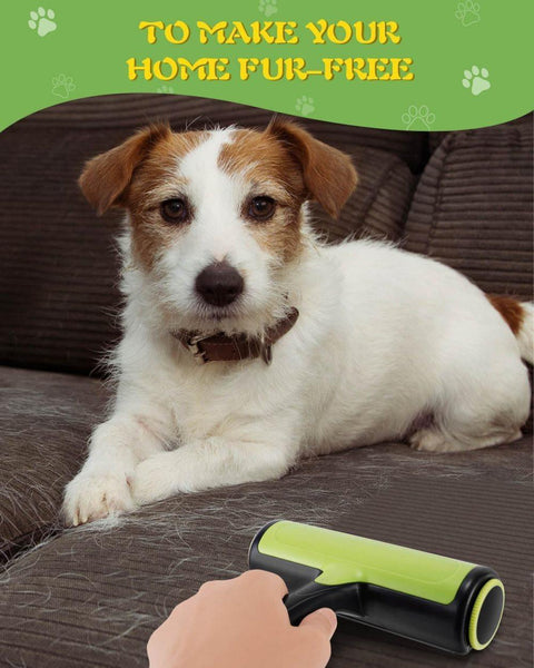 Reusable Pet Fur Remover Roller for Dog and Cat Hair, White, Compatible with Bed Sofa Carpet