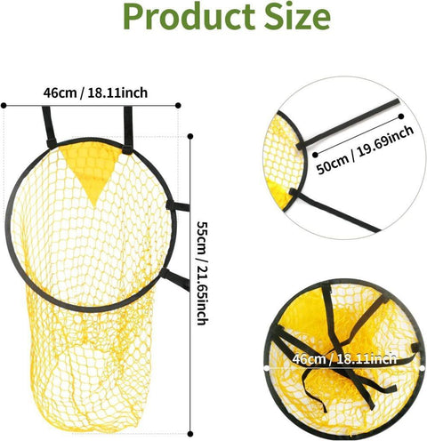 2-Pack Soccer Goal Net for Shooting Training, Portable Foldable, 6x4ft, Yellow