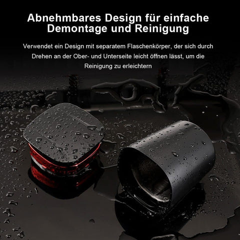 Portable LED Ashtray with Lid, Odorless Automatic Extinguishing Car Ashtray, Compatible with All Brands, Black