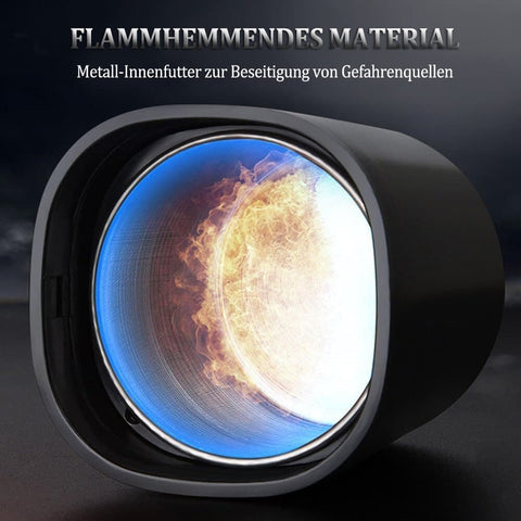Portable Car Ashtray with Lid, Odorless Automatic Extinguishing & LED Light, Silver