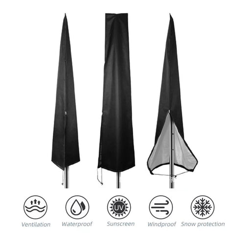 Waterproof Dustproof UV-Protected Parasol Cover, 240x57x57cm