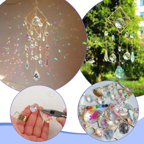 400 DIY Wind Chimes & Dream Catchers, Suncatcher Crystal Crafts for Window and Garden Decor, 400 pieces