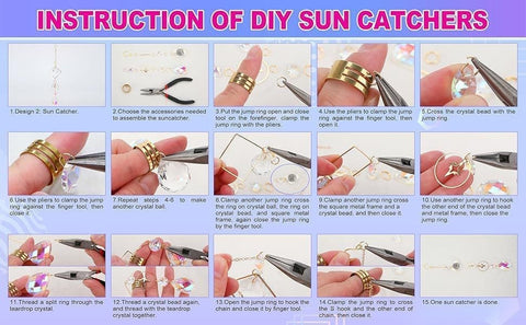 400 DIY Wind Chimes & Dream Catchers, Suncatcher Crystal Crafts for Window and Garden Decor, 400 pieces