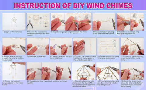400 DIY Wind Chimes & Dream Catchers, Suncatcher Crystal Crafts for Window and Garden Decor, 400 pieces