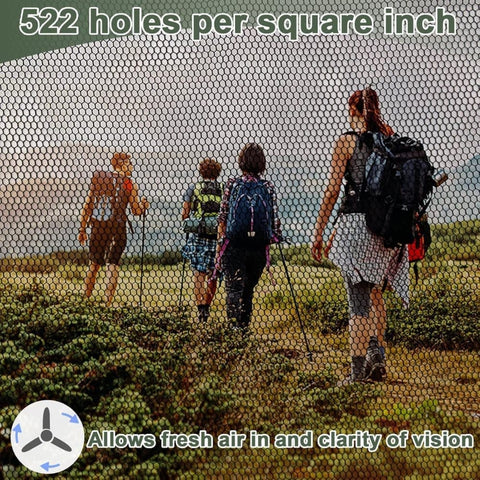 4 pcs Mosquito Net for Hat, Dark Green, Waterproof Adjustable Ultra-fine with Storage Bag, for Fishing Hiking Camping Garden