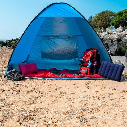 Lightweight Compact Inflatable Pillow for Camping Outdoor Travel and Activities, 47x30cm, Light Blue