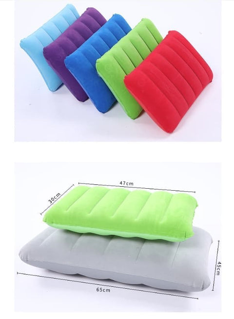 Inflatable Pillow for Camping Lightweight Compact Outdoor Travel, 47x30cm, Blue
