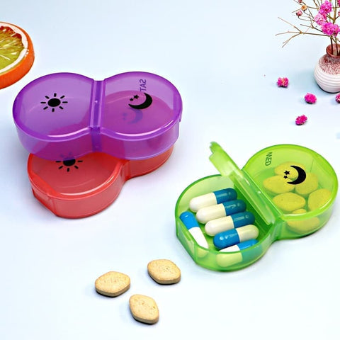 7-Day Round Dosett Medicine Storage, 1 Count, Transparent