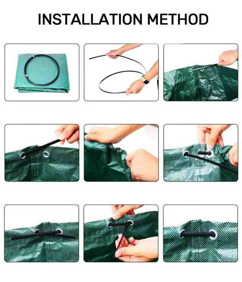 5000L Large Capacity Garden Bags with Handles, Self-Standing and Robust for Leaves Lawn Hedges and Garden Waste, 80 x 100cm
