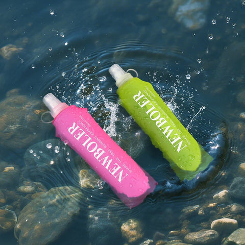 250ML Foldable Water Bottle BPA-Free Soft Bottle for Marathons Camping Hiking, 250ml, Orange