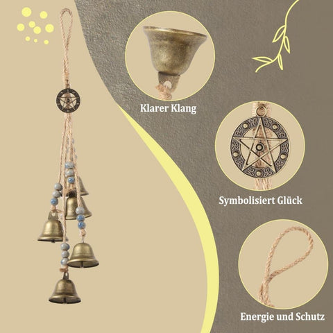 Outdoor Metal Wind Chime with Pleasant Sound, Easy Hanging Decorative Home Pendant