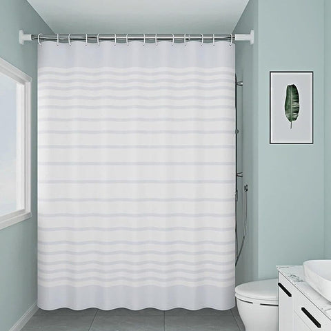 Waterproof PEVA Shower Curtain with Hooks, Mildew Resistant Bathroom Curtain, 150x180cm