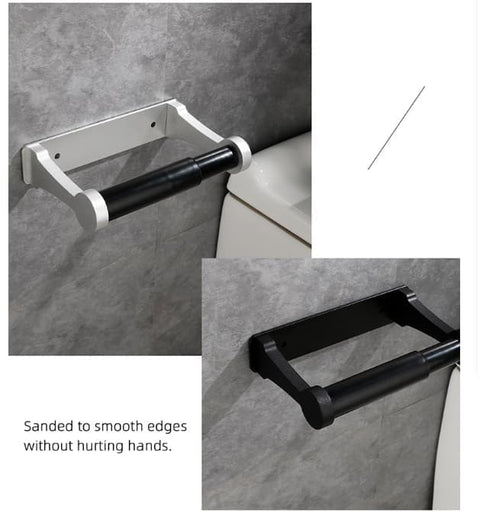 Self-Adhesive Paper Towel Holder, No Drilling Required, Aluminum, Silver, 16x9.8cm, for Kitchen and Bathroom