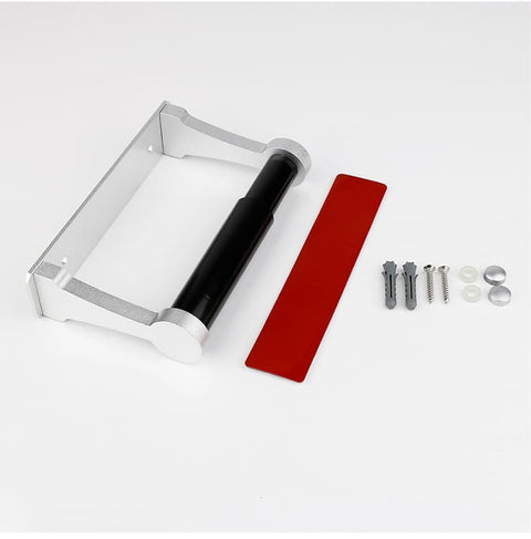 Self-Adhesive Paper Towel Holder, No Drilling Required, Aluminum, Silver, 16x9.8cm, for Kitchen and Bathroom