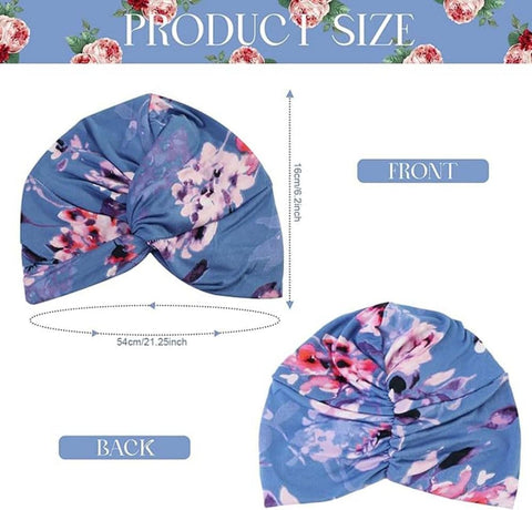 2-pack lightweight breathable elastic sleeping cap, soft and cozy night hood, one size