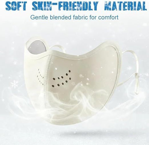 2-Pack Unisex Adjustable Breathable Warm Face Masks, Washable for Winter Use, Warm and Windproof, Extended Eye Coverage