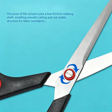 Stainless Steel Kitchen & Office Scissors with Soft Grip Handle, Sharp Multipurpose Craft Shears, Black and Red