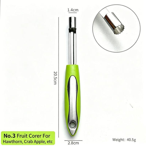 Stainless Steel Apple Corer and Fruit Cutter Tool, Manual Apple Slicer and Seed Remover