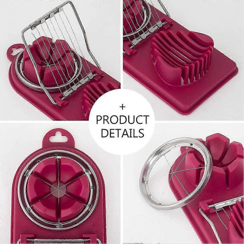 Egg Cutter Kitchen Tool, Manual Slicer for Hard-Boiled Eggs