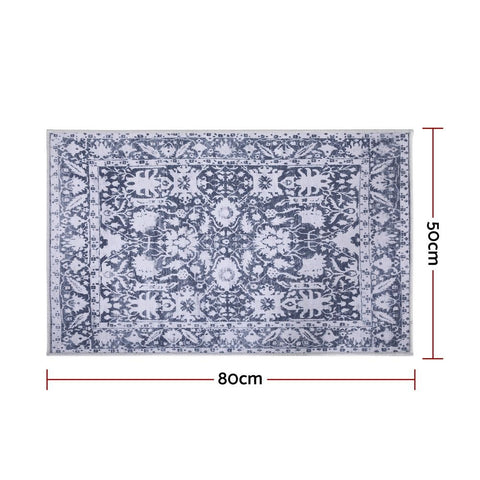 Soft Crystal Velvet Bath Mat 50 x 80 cm, Non-Slip Floor Rug