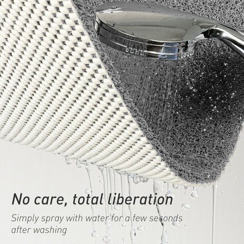 Quick-Dry Non-Slip Bathroom Mat 40 x 60 cm, Soft Loofah-Style Shower Rug, Gray