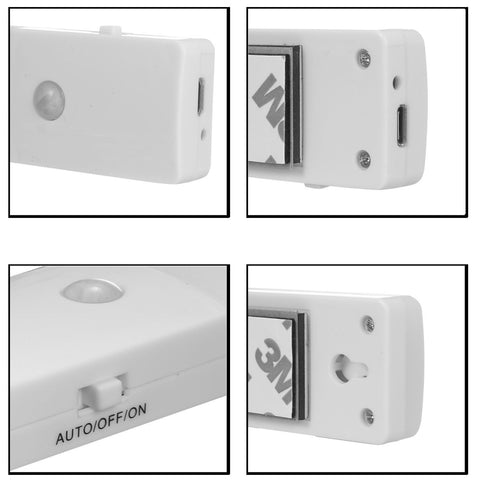 EL608 Rechargeable LED Night Light, Infrared Motion Sensor Wall Lamp, Cool White