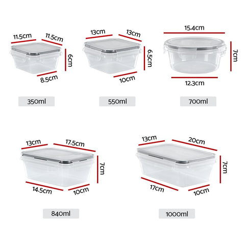 16-Piece Cereal Dispenser and Food Storage Container Set