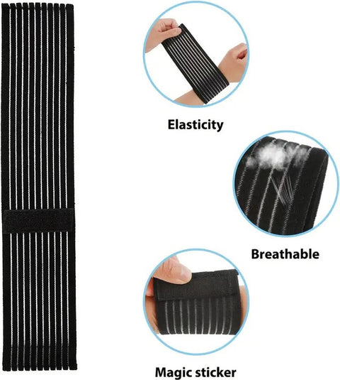 1 Pair Adjustable Wrist Bandage With Velcro | Wrist Support | Wrist Protector | Bandage | One Size | Beige