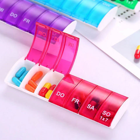 Pill box | Pill box | Medicine box | Pill Box | 7 days | 1 week | Purple