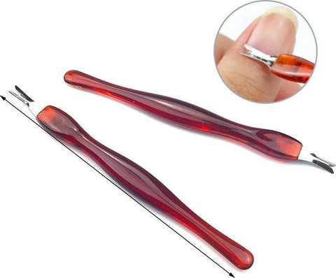 Cuticle trimmer - Cuticle knife - Nail fork - Brown