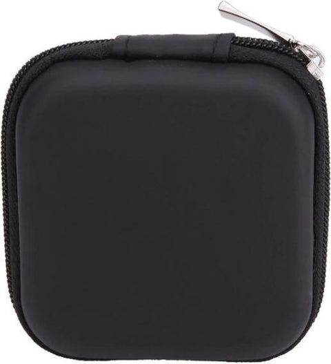 Hard Case Earphone Case | Storage Bag for Earphones | Cable Pouch | Storage Case for Cable | In-Ear Earphones | Key Holder | Coin Holder | Keys | Coins | Travel Bag | Black | Storage Bag | Storage Space | Phone Accessories | Electronics Protector