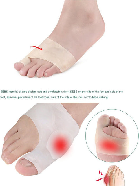 Hallux Valgus Silicone Toe Protectors | Toe Separators | Toe Corrector | Bunion | Bunion | Callus | Toe Straightening | 1 Pair | Beige
