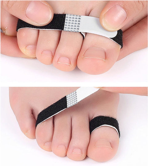 Toe Brace I Toe Bandage I Finger Brace I Finger Bandage I Toe And Finger Corrector I Toe Wrap I 1 Pair I White